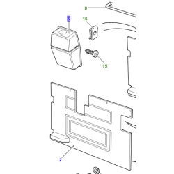 Cache moteur essuie-glace gris porte arriere Defender