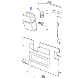 Cache moteur essuie-glace gris porte arriere Defender