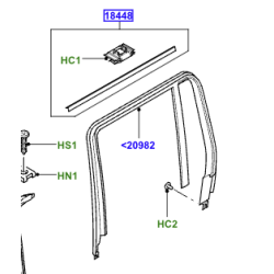 Baguette de finition arriere Gauche Range rover L322