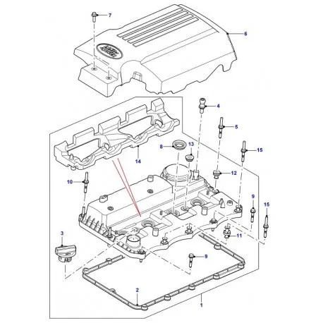 DEFENDER 2.2L TD4 PUMA cylinder head cover gasket -LR genuine