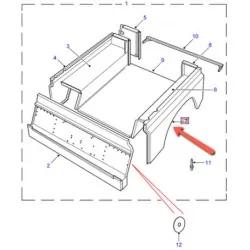 Flanc d'aile arriere gauche - defender 90