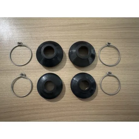 Kit 4 Soufflets PU + clips rotules de pivots de D2/P38