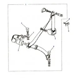 DEFENDER TD5 110/130 4/5 doors seat belt assy - Rear LH