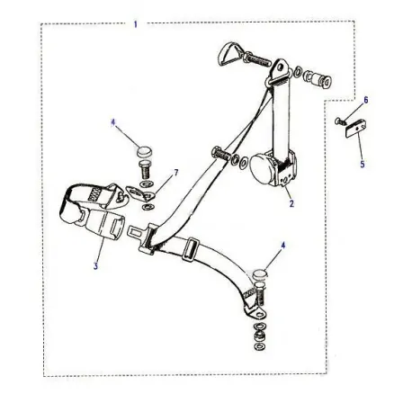 DEFENDER TD5 110/130 4/5 doors seat belt assy - Rear LH