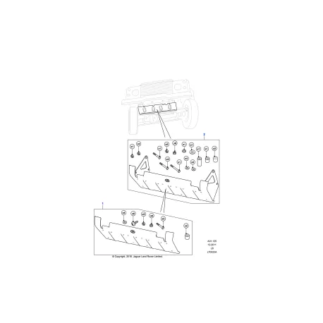 SKI DE PROTECTION ALU NOIR POUR DEFENDER