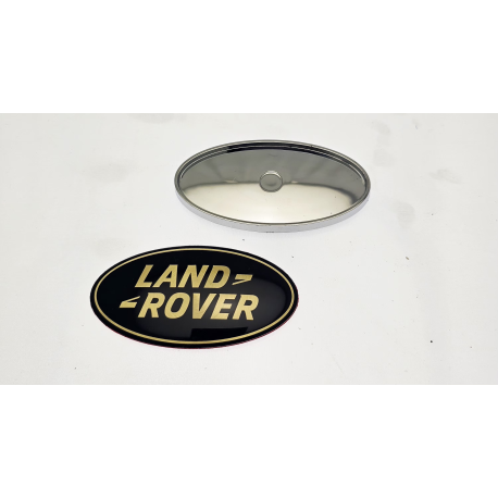 BLACK AND GOLD LAND ROVER LOGO + HOLDER