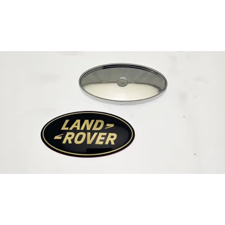BLACK AND GOLD LAND ROVER LOGO + HOLDER