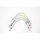 stainless steel braided brake hose kit suitable for discovery 1 300Tdi ABS with +2'' suspension lift