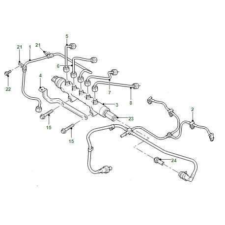 DEFENDER 2.4 TD4 PUMA leak off pipe assembly for fuel - GENUINE