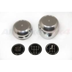 Kit pommeaux de levier de BV/BT en alu pour DEFENDER avec R380 ou LT77