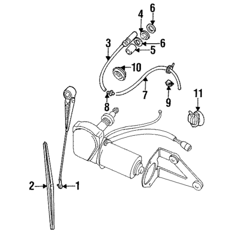 Bras d'essuie-glace lunette arrière de Range Rover Classic